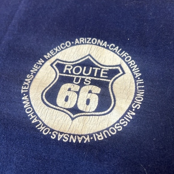 Vintage 80s 90s Single Stitch Route 66 Graphic Muscle Tee Cutoff Tank Top - Picture 5 of 8
